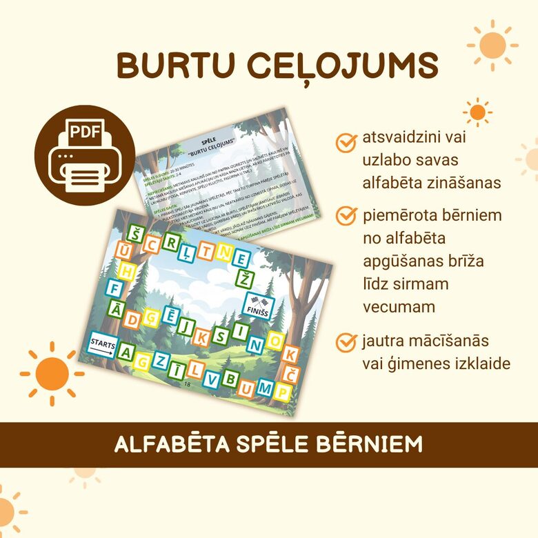 SPĒLE "BURTU CEĻOJUMS"